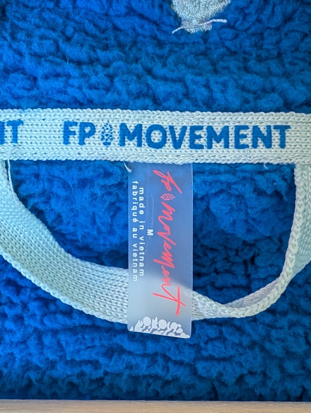 Free People Movement Mountain High 1/2 Zip Fleece Blue Medium - Picture 3 of 10